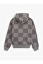 Tonal Check Stretch Logo Pullover Men's Gray Sweatshirt - Vn000Zp4 - 2