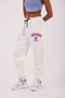 Women's White Oxford Basic Jogger Pants - 3