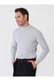 Turtleneck Crepe Fabric Long Sleeve T-Shirt - 8
