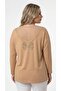 Liva Plus Size Lace Blouse with Stone Detail - 3
