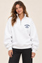 California Est. 1976 Women's Oversize Half-Zip Stand Collar Printed Sweatshirt - 2