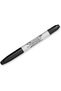 Twin Tip Permanent Marker, Double Tip Fine & Ultra Fine Black Marker – 12 Pieces - 3