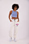 Women's White Oxford Basic Jogger Pants