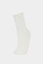 F5602Axgn157 Green Women's 5-Piece Cotton Long Socks - 3