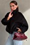 Black Cashmere Bomber Women's Jacket Mg2902 - 5