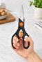 Multi-Purpose Kitchen Scissors Black – Stainless Steel Serrated Blade, Bottle Opening and Gripping Section - 7