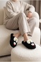 Women's Plush, Soft, Winter House Slippers with Penguin Figure - 7