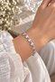 Heart Sequin Chain Detailed Steel Bracelet (Silver Color) - 2