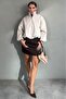 Beige Cashmere Bomber Women's Jacket Mg2902 - 4