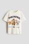 Print-motif cotton T-shirt