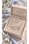 Asymmetric Wave Round Stone Luxury Steel Necklace (Silver Color) - 3
