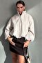 Beige Cashmere Bomber Women's Jacket Mg2902 - 7