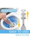 Heavy Duty Toilet Plunger,Professional Air Pressure Clog Remover for Toilets and Kitchen Sinks,Stainless Steel and Rubber - 5