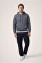 Hooded Regular Fit Cotton Pocket Sweatshirt - 3