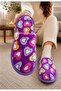 Advantageous 3-Piece Package Women's Winter Heart Patterned Silent Comfortable Sole Dowry Guest House Slippers Set - 3