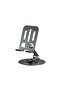 KSC-1598 Metal Folding Rotatable Desktop Stand Foldable Adjustable Phone Holder for Desk, Table & Home Office, Portable Smartphone Stand Black