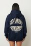 Three Threaded Navy Blue Dont Sweatshirt Hoodie
