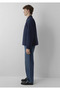 Jeans Embroidered Navy Blue Jacket Paylaş Loose Fit / Loose Comfortable Cut 0110875-82318 - 5
