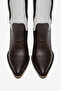Brown White Matte Leather Embroidered Western Cowboy Boots - 4