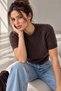 Soft Textured Patterned Short Sleeve Women's Knitwear Sweater My3535 - 2