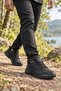 Suara Men's Black Leather Outdoor Trekking Shoes – Durable and Comfortable Casual Shoes - 2