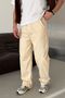 Aleg Beli Elastic Waist Lace-Up Baggy Fit Men's Trousers - 3