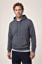 Hooded Regular Fit Cotton Pocket Sweatshirt - 2
