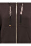 Women's Onlmyra Hooded Zippered Sweatshirt 15380272 Brown - 3