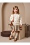 Girl's Mini Floral Embroidered Crew Neck Sweatshirt - 4