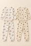 Boy's Reported Fabric Pajama Set in 2 Sets Arrive in