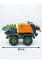 Dinosaur Garbage Truck 30 cm Educational and Fun Toy Truck with Movable Crate and Garbage Can Included - 3