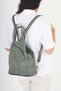 Genuine Leather Women's Aqua Green Backpack / Suitable for Use as a Multifunctional Shoulder Bag and Backpack