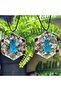 2-Piece Set - 2 Pieces - Turquoise Stone - Rutil Quartz Crystal Orgonite Necklace - 5 - (Only Hand Made) - 2