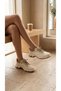 308 Beige Genuine Leather Casual Shoes - 3