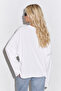 Oversize Long Sleeve Three-Thread Sweatshirt – Ecru - 4