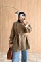 Belted Lined Oversize Women's Coat – Standard Size Design Coat
