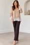 Wool Blended Soft Knitted Cardigan with Buttons, with Ruffled Sleeves and Lace Details - 3