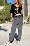 Italian Gray Pocket Belted Pipe Leg Corduroy Casual Trousers 100 40 - 4