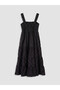 Two Mt Shop Quality Xside Black Polka Dot Super Skinny & Extra Slim Square Neck Long Dress - 8