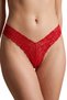 Red Floral Patterned Lace String Panties Tm1526