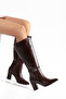 Bihter Women's Daily Buckle Heeled Zippered Winter Boots - 2