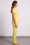 Women's Yellow Pineapple Patterned Short Sleeve Buttoned Pajama Set - 2