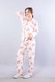 27022 Milan Soft Shirt Collar Candy Cane Pattern Pajama Set - 2