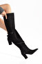 Bihter Women's Daily Buckle Heeled Zippered Winter Boots - 2