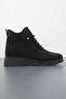 Women's Black Zippered Furry Casual Boots - Stylish and Comfortable Mom Boots - 3