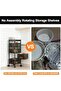 4-Tier Rolling Storage Cart with Rotating Baskets, Multi-Purpose Metal Mesh Organizer Trolley with 360° Locking Wheels, Portable Storage Rack for Kitchen, Bathroom, Bedroom, Living Room & Office - 3