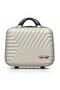 Women's Beige Cream Abs Makeup and Hostess Type Unbreakable Handbag Suitcase - 2