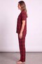 Women's Plaid Patterned Short Sleeve Buttoned Pajama Set - 2
