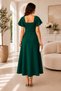 Women's Square Neck Ruffle Sleeve Midi Dress - 7