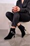 Kavena Original Kri̇stebell Imported Special Series Women's Boots with Stone Buckle Detail in Black - 2